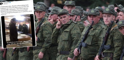 Do sieci wyciekło nagranie z rosyjskiego punktu poborowego. Nowi żołnierze usłyszeli radę. "Poproście matki o podpaski"