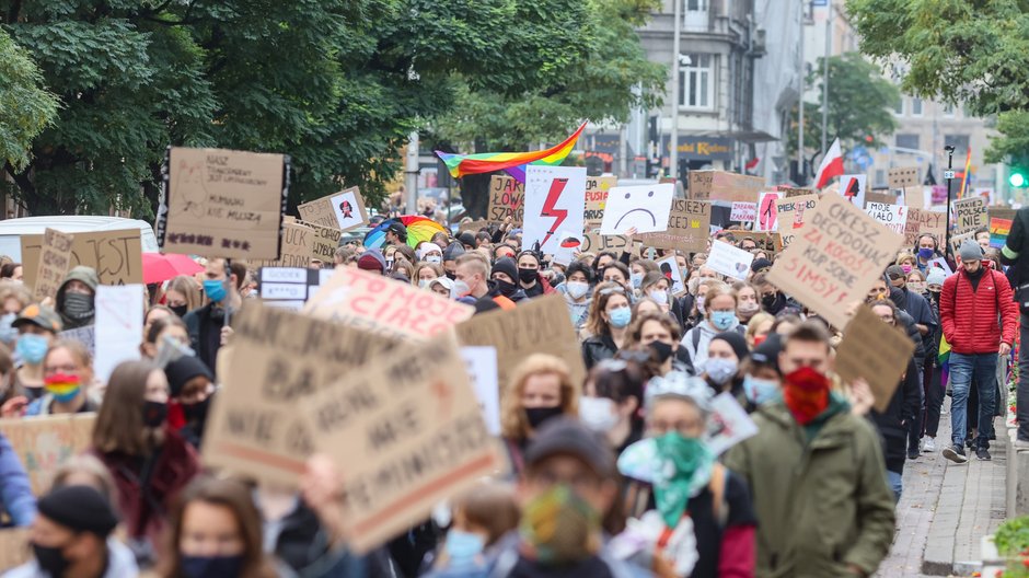 Protest na ulicach Warszawy