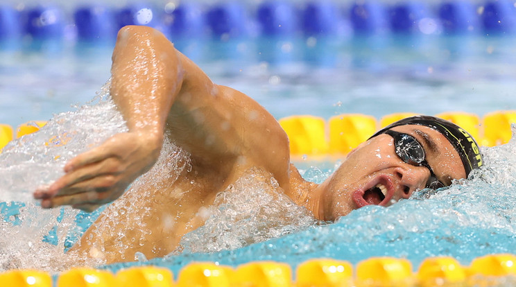 Milák Kristóf vezetésével Európa-bajnok lett a 4x200-as férfi váltó / Fotó: Pozsonyi Zita