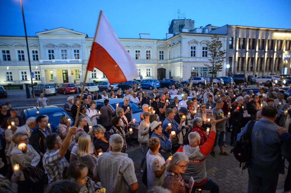 Protest przed Sądem Okręgowym w Lublinie