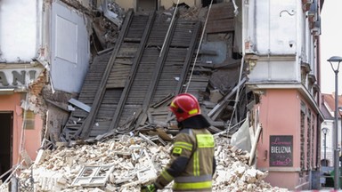 Katastrofa budowlana w centrum Rybnika. Runęła frontowa ściana remontowanej kamienicy