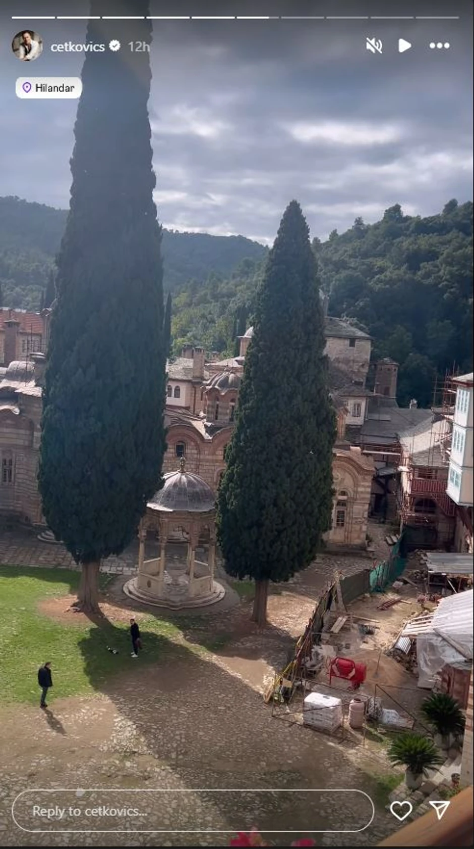 Sergej Ćetković na Svetoj Gori