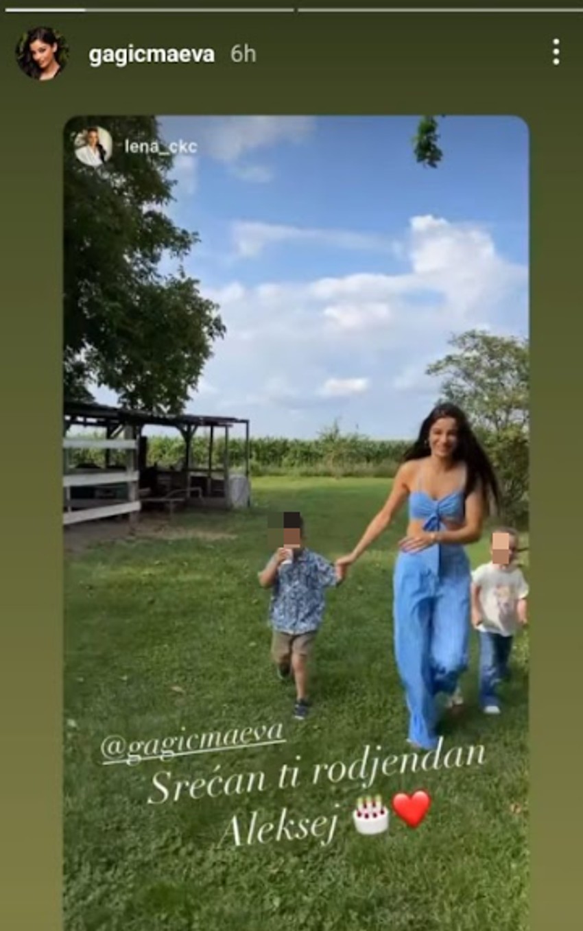 Marina Gagić na rođendanu sina Alekseja