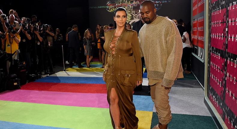 Kanye West and Kim Kardashian