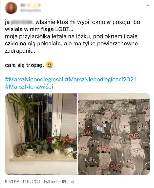 Wybili jej okno, bo było w nim widać tęczę