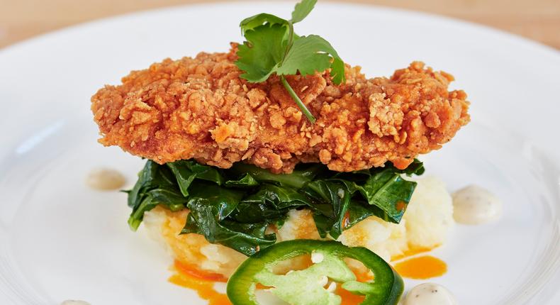 Memphis Meats' lab-grown chicken strip.