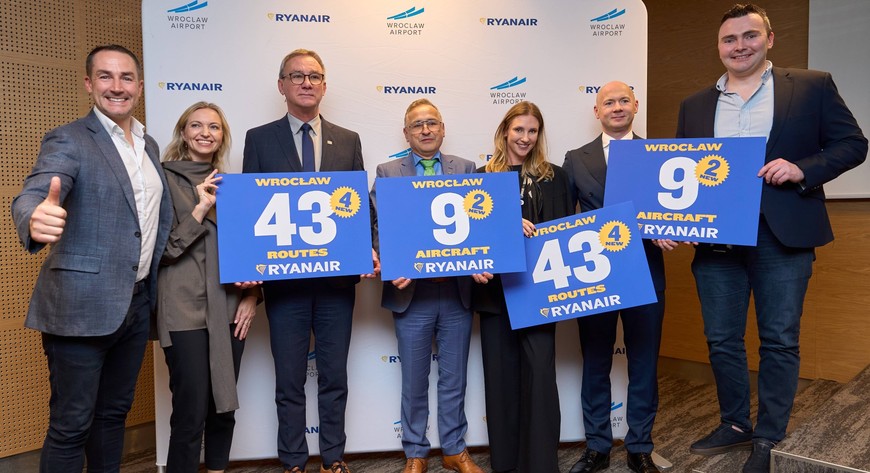 Na najbliższą zimę Ryanair proponuje 43 kierunki z Portu Lotniczego Wrocław. 
