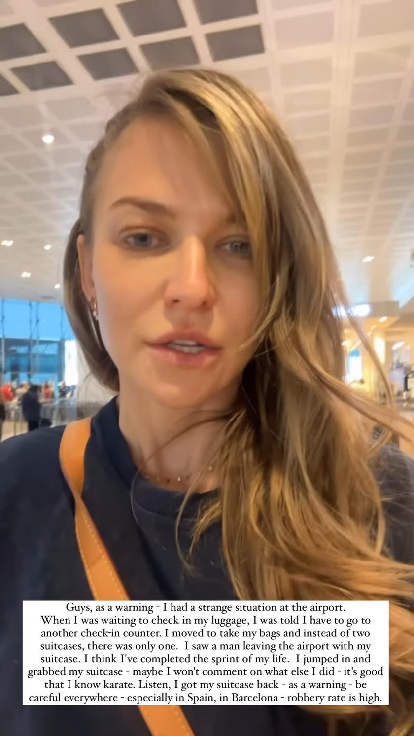 Anna Lewandowska dorwała złodzieja na lotnisku. 