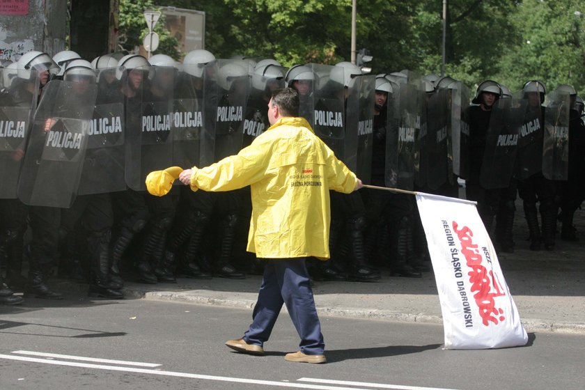 Protesty górników