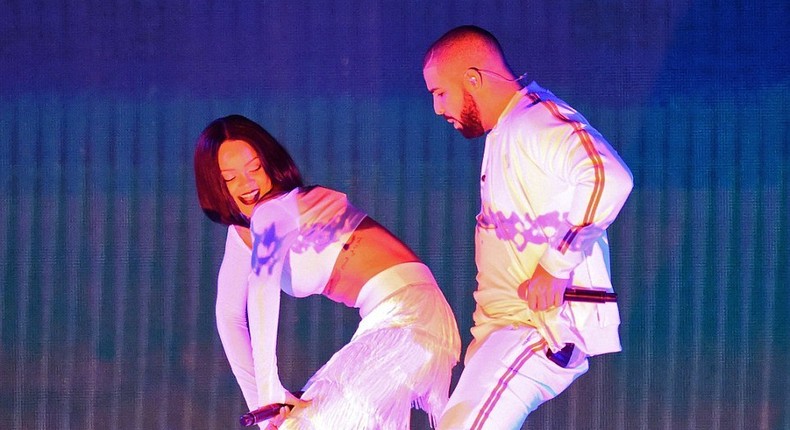 Rihanna's live performance of 'Work' featuring Drake at the 2016 Brits Awards