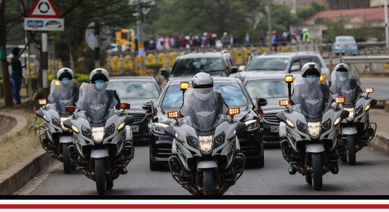 Presidential escort convoy