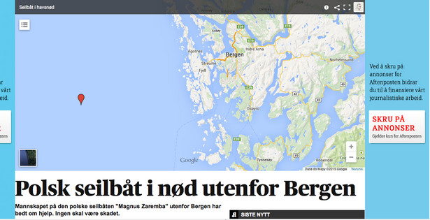 Polski jacht nadał SOS u wybrzeży Norwegii. Ma złamany maszt