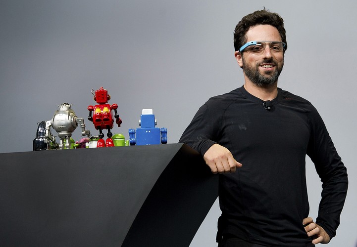 Sergey Brin podczas prezentacji nowych produktów Google.