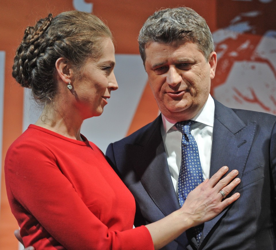 WARSZAWA WYBORY PREZYDENCKIE SZTAB PALIKOT (Janusz Palikot z żoną)