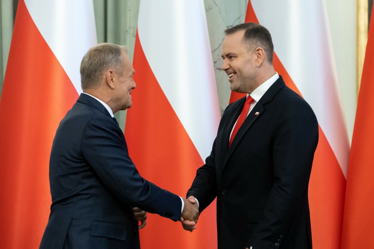 Donald Tusk i Karol Nawrocki