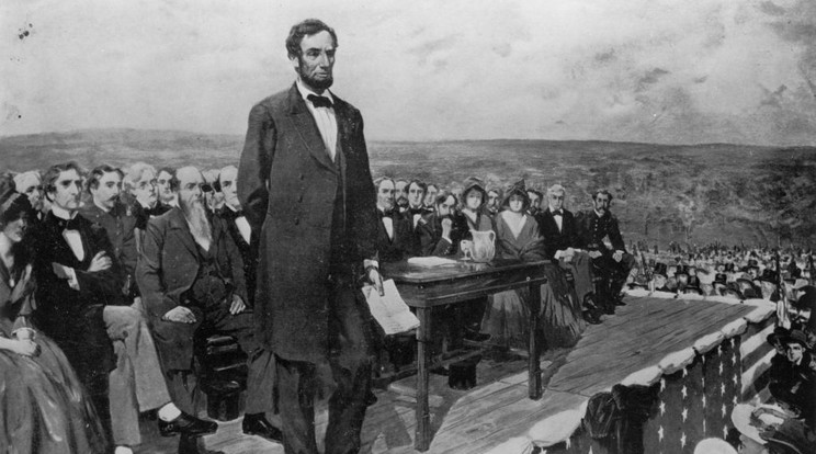 Abraham Lincoln 1863. november 19-én tartotta híres beszédét a nemzeti katonai temető felszentelésekor Gettysburgban, az amerikai polgárháborús csata az egyik legtöbb áldozatot követelő helyszínén / Fotó: Getty Images