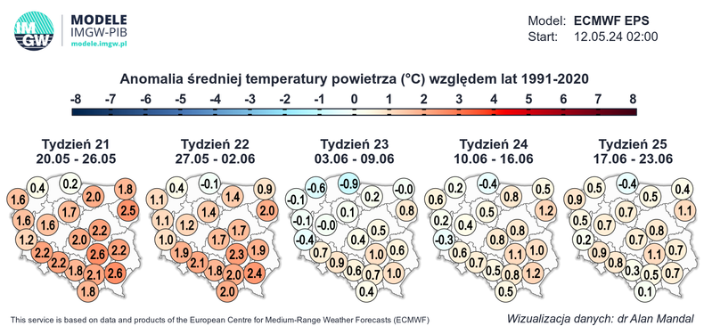 Trzecia dekada maja i początek czerwca będą wyjątkowo ciepłe