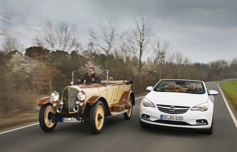 Opel 8/25 KM z 1920 roku i Opel Cascada