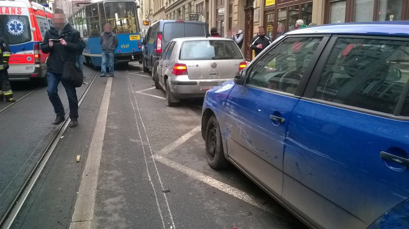 Wykolejenie tramwaju na ul. Krupniczej we Wrocławiu