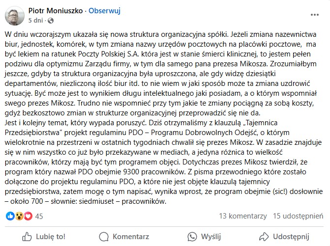 Wstępnie odejścia w ramach PDO obejmą jednak 700 osób