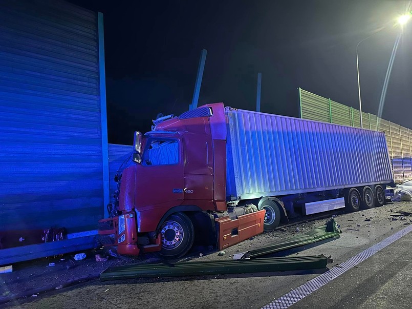 Wypadek na autostradzie A1