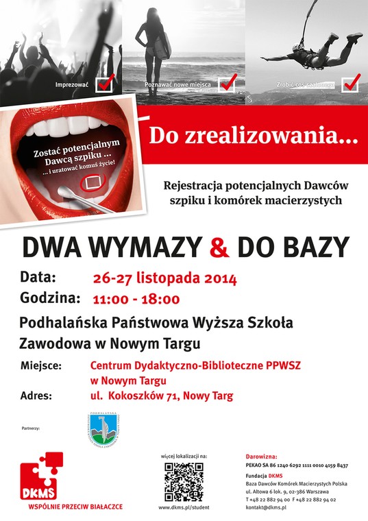 Plakat informujący o akcji