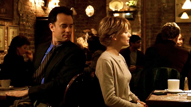 "Masz wiadomość" - kadr z filmu. Na zdjęciu: Tom Hanks i Meg Ryan