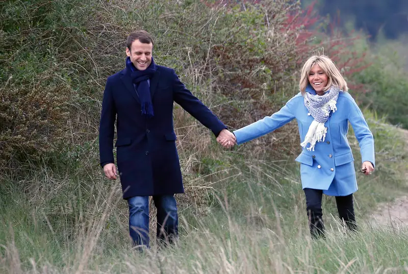 Emmanuel Macron i Brigitte Macron, kwiecień 2017 r. / Chesnot / Contributor z GettyImages-671549638