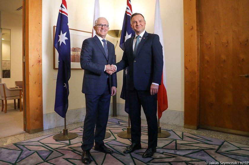 Malcolm Turnbull i Andrzej Duda