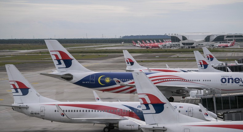 Malaysia Airlines planes at Kuala Lumpur International Airport.Mat Zain/Getty Images