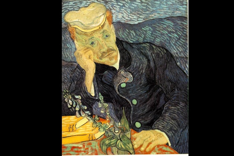 - Parę dni temu namalowałem jego [doktora] portret i mam zamiar namalować też portret jego córki, która ma 19 lat – napisał o swoim dziele Van Gogh w liście do swojej siostry Willeminy z 5 czerwca 1890.  

Sportretowany francuski lekarz Paul-Ferdinand Gachet był miłośnikiem i kolekcjonerem malarstwa. Obracał się w towarzystwie wybitnych postaci swojej epoki, jego przyjaciółmi byli m.in. Pissarr, Cézanne, Manet, Renoir i Guillaumin.
Po śmierci Gacheta jego kolekcję odziedziczyły jego dzieci, ostatecznie zbiór trafił do Luwru pod koniec lat 40. XX w. Jego nabywca, japoński kolekcjoner Ryoei Saito zmarł w 1996 i od tamtej pory nie wiadomo, jakie są dalsze losy obrazu.