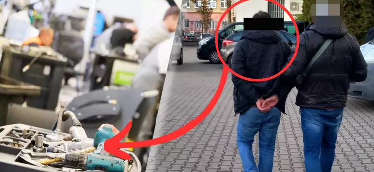 Chcieli ukraść "złoto mechaników", a rzucili się na złom. Gdy zobaczyli policję, oniemieli