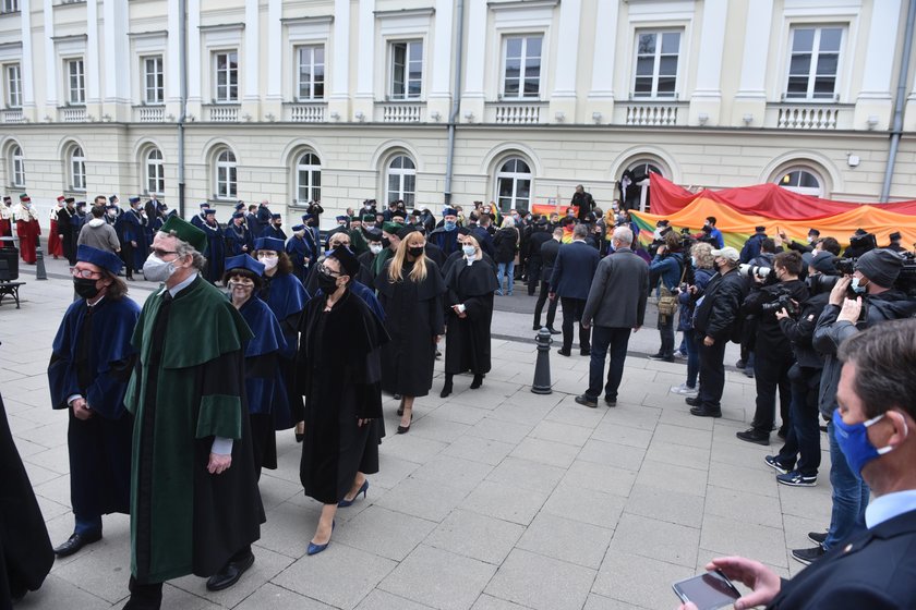 Protest studentów w Warszawie