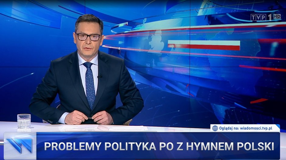 Michał Adamczyk w "Wiadomościach" TVP