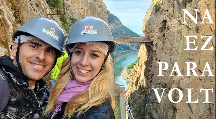 El Caminito del Rey, azaz a Király ösvénye – a kirándulásnál azért kell egy adag bátorság, főleg a függőhídnál! Fotó: Papp Daniella