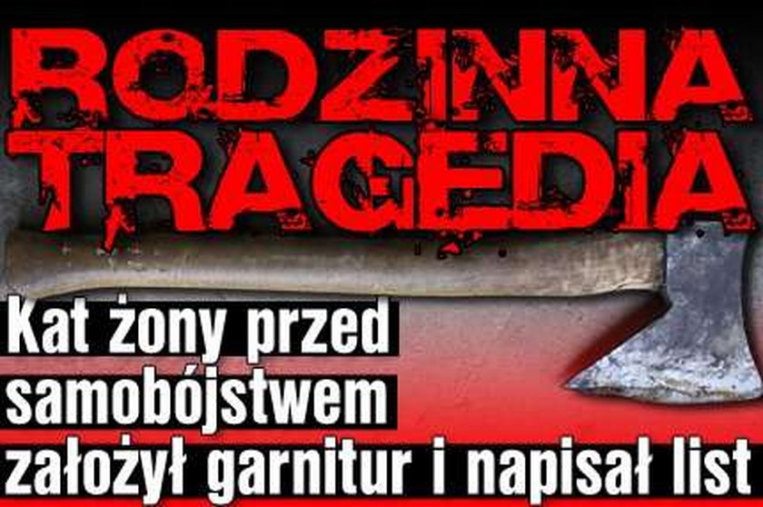 Rodzinna tragedia. Kat żony przed samobójstwem założył garnitur i napisał list