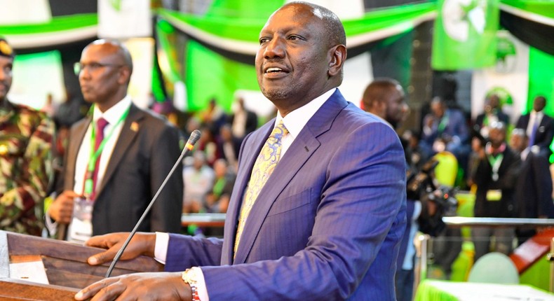 William Ruto speaking at Bomas of Kenya 