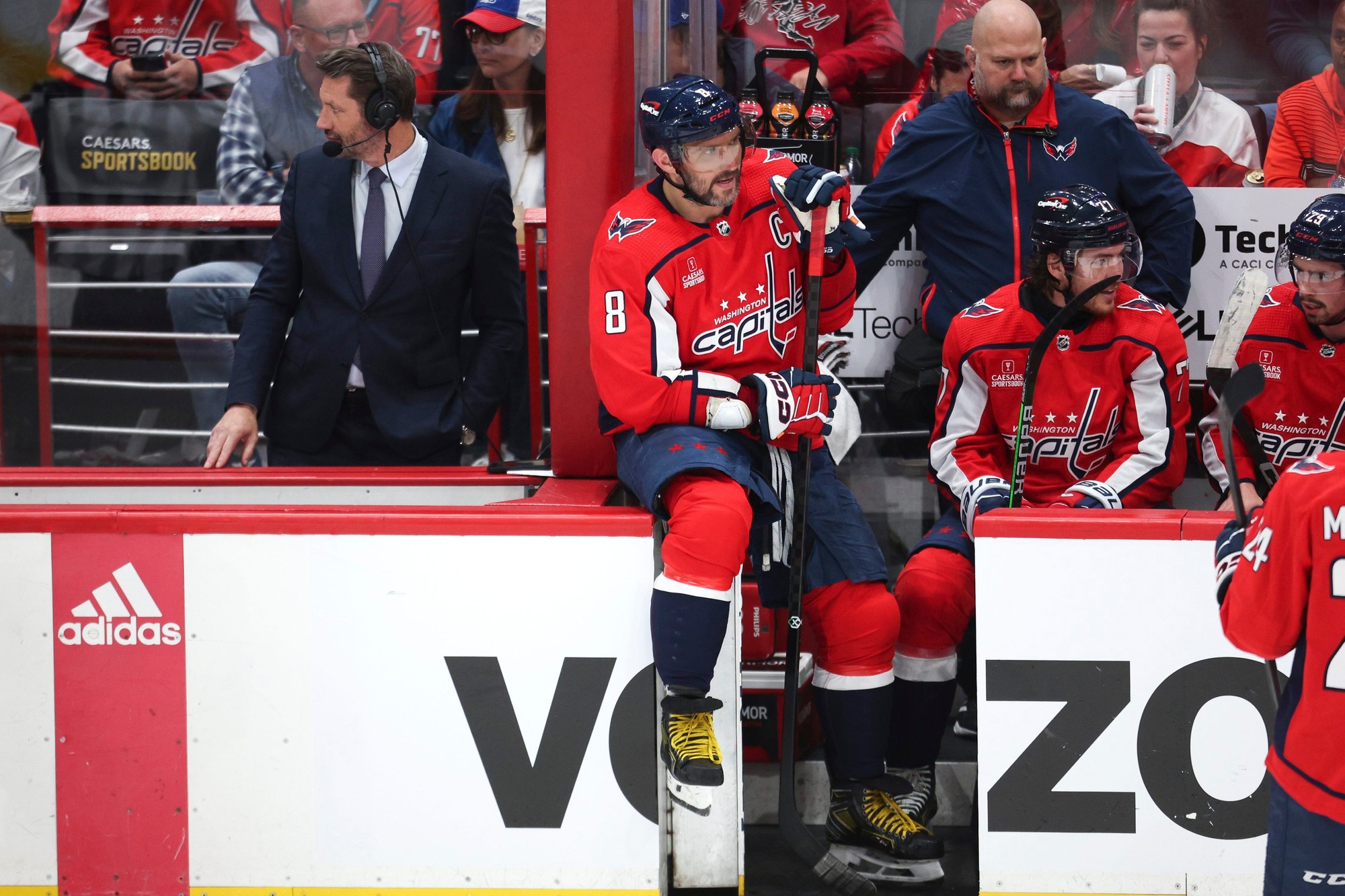 Zápas play-off NHL: Washington Capitals - New York Rangers.