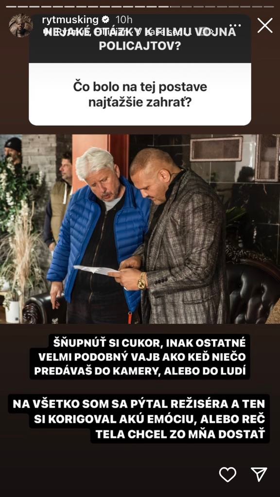 Rytmus odpovedal na otázky o filme Vojna policajtov.