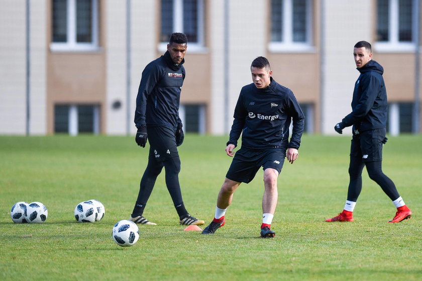 Pilka nozna. Ekstraklasa. Lechia Gdansk. Trening. 30.01.2018