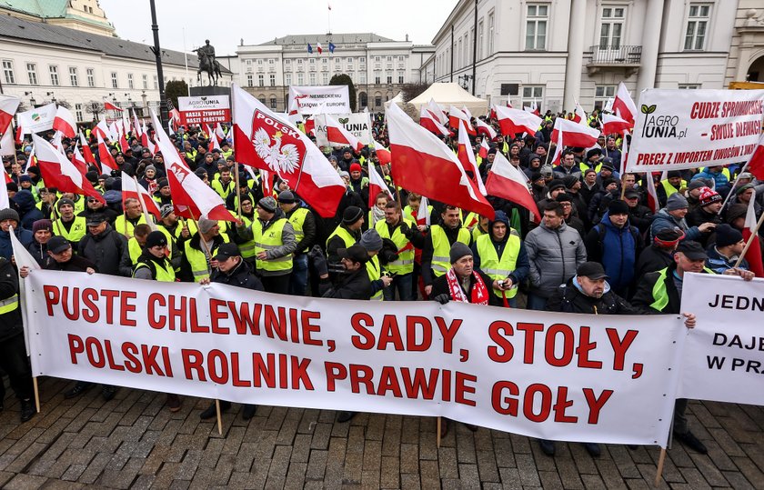 Protest rolników w Warszawie