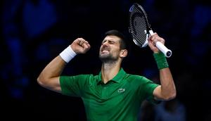 Novak Djokovic wins record sixth title at Nitto ATP Finals in Turin.