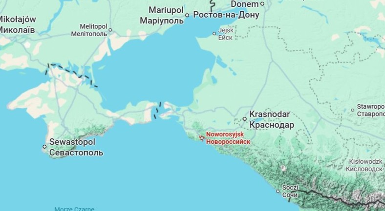 Do ataku doszło pod Noworosyjskiem