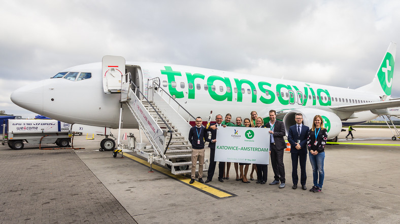 Powitanie Transavia w Katowicach