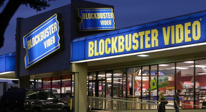 Blockbuster was the dominant movie rental chain until Netflix and Redbox started offering easier rental options and no late fees.AP Photo/Ron Heflin