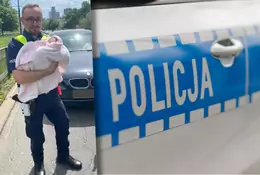 Policjant dostrzegł "coś niepokojącego" na drodze. Rzucił się na pomoc noworodkowi
