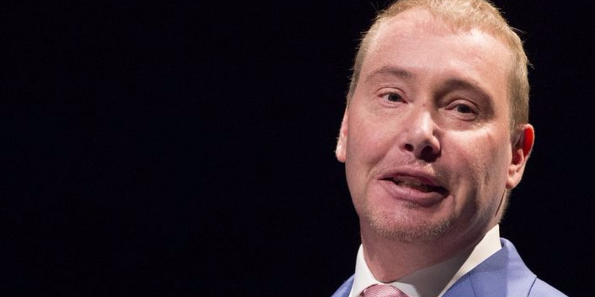 Jeffrey Gundlach, chief executive and chief investment officer of DoubleLine Capital, speaks during the Sohn Investment Conference in New York.