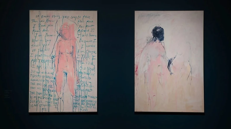 Radovi Trejsi Emin „Ja sam poslednja od moje loze" iz 2019. (levo) i „Došao si" iz 2018. | Foto: Lorcan O’Neill Roma/ Tracey Emin/ David Parry