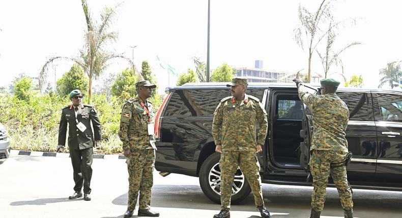 Gen Kainerugaba was among the distinguished guests attending the inauguration at Kigali’s Amahoro Stadium