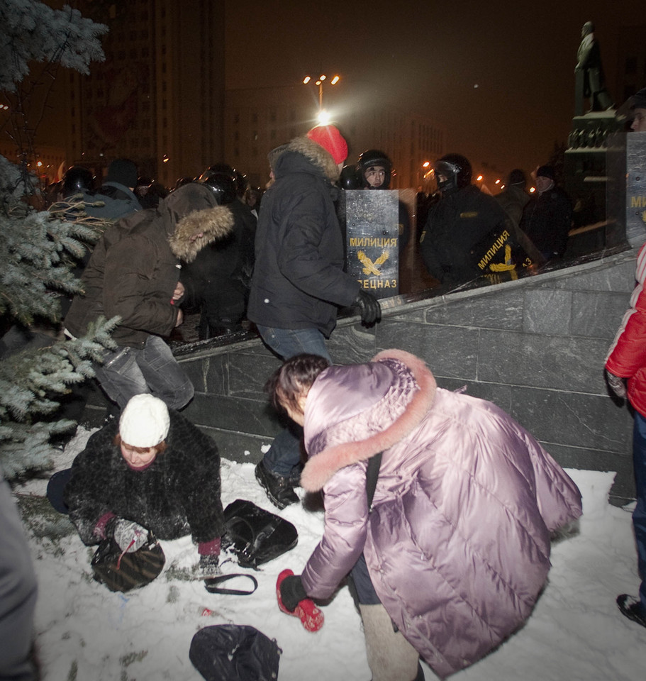 BIAŁORUŚ PLAC NIEPODLEGŁOŚCI MANIFESTACJA